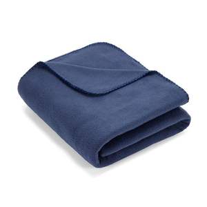 Vente en gros de couverture polaire en microfibre 100% polyester motif de points personnalisé confortable pliable avec logo brodé pas cher - Product Image 4