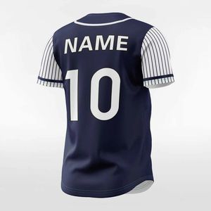 เสื้อกีฬาเบสบอลผ้าโพลีเอสเตอร์สำหรับผู้ชายขนาดผู้ใหญ่เสื้อเจอร์ซี่พิมพ์ลายแบบระเหิดแห้งเร็วระบายอากาศได้ดีขนาด100% - Product Image 4