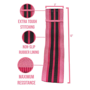 Hip-Glute Ejercicio-Bandas de bucle para hombres Bandas de entrenamiento de estiramiento antideslizantes Ejercicio-Bandas de botín de tela Premium para ejercicio - Product Image 3