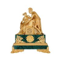 Malachite horloge de luxe fait à la main créatif et décoratif style rétro LED réveil à vendre Antique Vintage