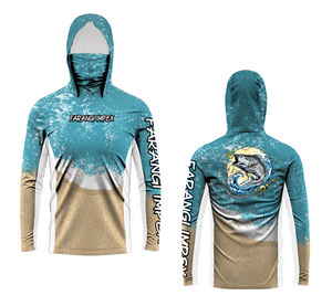 Chemise à manches longues pour homme d'été UPF 50 en nylon/cachemire, chemise à capuche à manches courtes, protection UV légère, chemises de randonnée et de pêche - Product Image 2