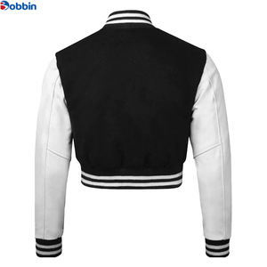 Veste universitaire d'hiver pour femme BOBBIN INDUSTRIES, en toile et cuir, réversible, matelassée, respirante, écologique - Product Image 2