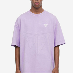 Camiseta de gran tamaño lavada para hombre, camiseta de lavado ácido Vintage pesado, camiseta de lavado ácido de algodón de alta calidad con logotipo personalizado para hombre - Product Image 2