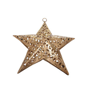 Modern Design Metal Hanging Star <b>Large</b> Size Copper finished Wall Hanging Star for Christmas Decoration Handmade in Bulk - Product Image 1