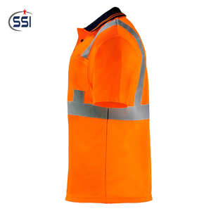 Polo de sécurité haute visibilité imperméable et réfléchissant avec option de logo personnalisé, manches courtes - Product Image 2