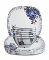 Service de table en mélamine festif multicolore de haute qualité pour la maison, l'hôtel et le restaurant, taille et design à bas prix