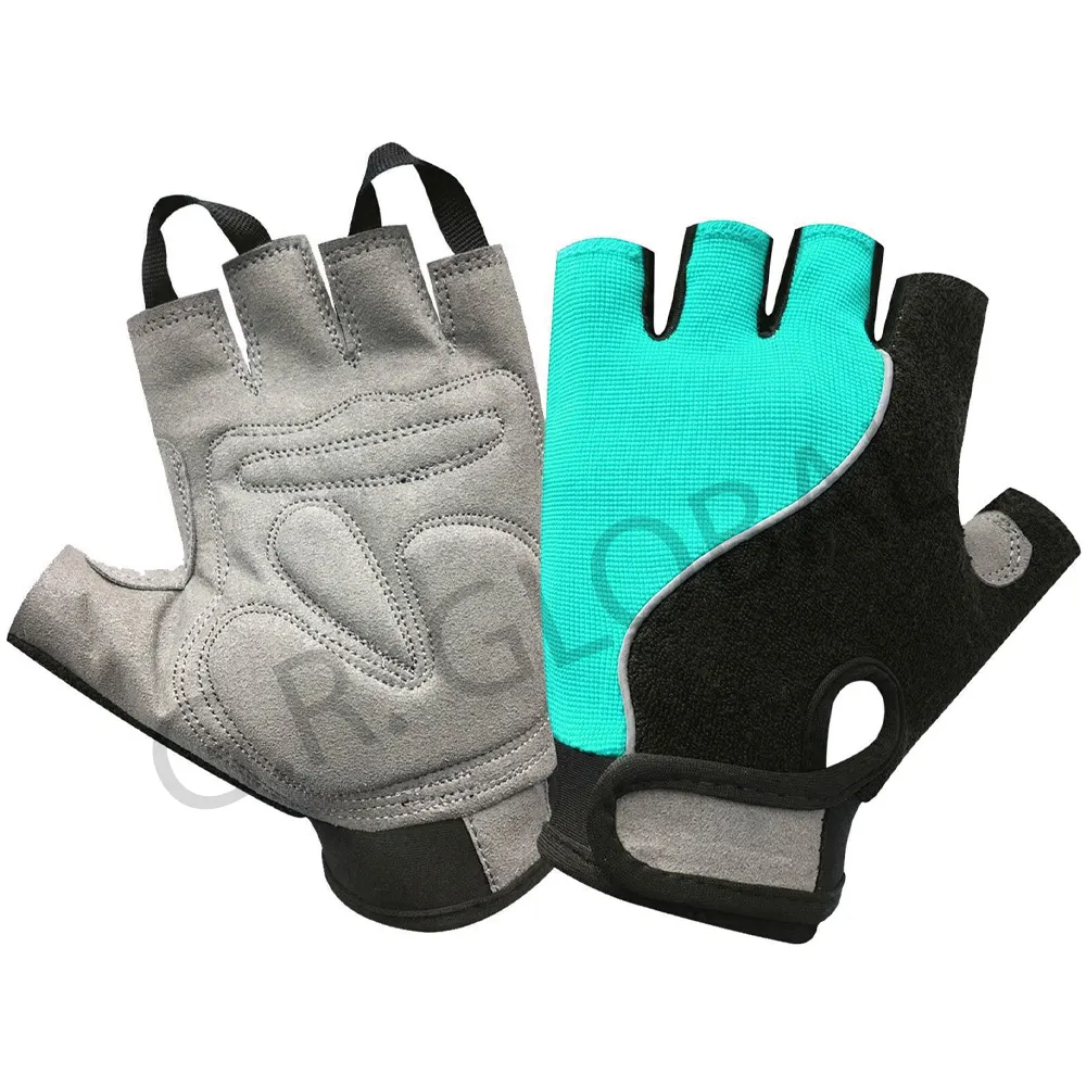 Diseño personalizable transpirable medio dedo guantes de seguridad para bicicleta montar deportes motocicleta bicicleta ciclismo guantes