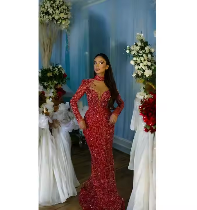 white christmas dresses Macloth Women 3/4 Sleeve V Neck Mother Dress Sequin Chiffon Wedding Formal Gown Rose Gold / Above Knee / US12 main image 1