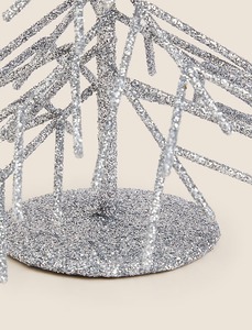 Mini arbre de noël en métal brillant décoration de table de vacances moderne ornement élégant pour l'affichage saisonnier de bureau à domicile - Product Image 5