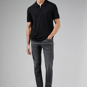 Polo de trabajo con tarifa personalizada al por mayor, Polo de estilo informal para hombre, polo con media cremallera, Polo de talla americana y europea - Product Image 2