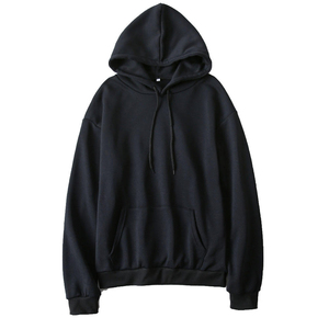 Sudadera con capucha de algodón de gran tamaño de alta calidad personalizada para hombre 2025 gruesa anticontracción bordada y teñida Lisa para invierno - Product Image 2