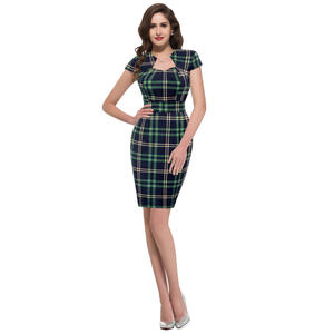 Grace Karin Vintage manica corta in cotone elastan avvolti sui fianchi con <span class=keywords><strong>27</strong></span> motivi abiti aderenti floreali retrò donna - Product Image 3