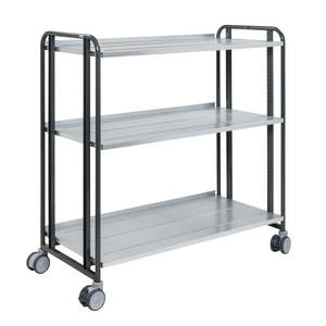 Chariot de picking à roulettes série 168 gris foncé Km168-3ll-ergo pour l'e-commerce - Product Image 1