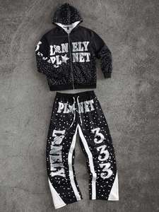 ชุดวอร์มผู้ชายคุณภาพพรีเมียม ลวดลายปักแบบดิสเทรส สไตล์สตรีทแวร์ ระบายอากาศได้ดี สำหรับฤดูหนาว รับผลิตตามสั่ง พร้อมปักโลโก้ ล้างสีแบบแอซิดวอช - Product Image 5