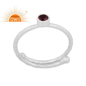 Latest Trending 925 Fine Sterling <b>Silver</b> Natural <b>Garnet</b> Gemstone Stackable <b>Ring</b> Custom Jewelry Manufacturer - Product Image 1