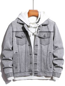 Chaqueta Vaquera Casual de Invierno Vintage de Alta Calidad para Hombre con Bordado, 100% Algodón, Lavado Ácido - Product Image 2