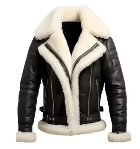 Nouvelle veste en cuir pour homme 2026 avec capuche en fourrure, style vintage ONEAPEX INTERNATIONAL, veste de moto pour homme - Product Image 5