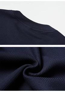 Nueva Sudadera de punto de gofres con cuello redondo de gran tamaño 100% algodón diseño personalizado Sudadera con capucha estampada para hombres para sudaderas con capucha de otoño - Product Image 4