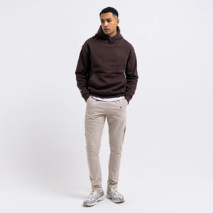 Pantalon de sport pour homme en molleton French Terry doublé de polaire 100% coton écologique lavé avec taille élastique mi-haute - Product Image 3