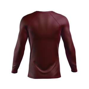 Guts Ranked Rash Guard pour homme, manches courtes, respirant, protection UPF50, rose sur marron - Product Image 2