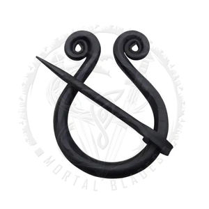 Broche penanular de hierro de peroné anudado liso forjado a mano de alta calidad, broche de capa, cierres de alfiler de tela, estilo medieval y vikingo - Product Image 6
