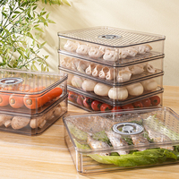 Boîte de rangement pour aliments à 2 étages, multifonctionnelle, pour réfrigérateur, bac à fruits et légumes
