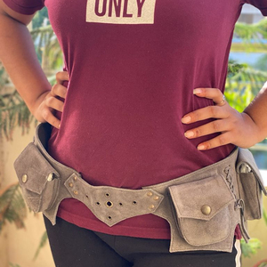 Ceinture de voyage en daim et cuir suédé pour hommes, sac à la hanche, ceinture élégante - Product Image 4