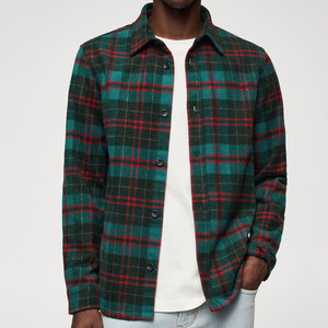Camisa de Franela Sólida a la Moda, Tejido Suave de Algodón/Lana Cepillada, Transpirable, Ecológica, Ajuste Cómodo, Costuras Duraderas para Uso Casual - Product Image 1