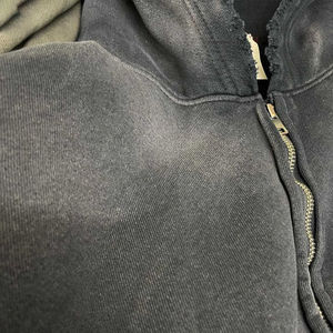 OEM Service Vente en gros Poids lourd Conception personnalisée Bon acide Lavage fermeture éclair à capuche pour les hommes à bas prix à vendre bas quantité minimale de commande - Product Image 6