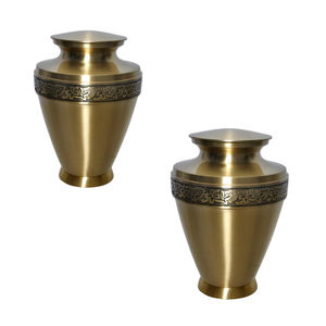 Urne funéraire en métal de qualité supérieure, taille personnalisée OEM, pour cendres d'adultes, écologique, durable, 220 pouces cubes, fournitures funéraires en gros - Product Image 3