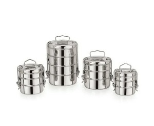 2025 Top Selling Hotel Office Grade Stainless Steel Lunch Box <b>Clip</b> Durable 9*3 Plain Tiffin Compartment Food Grade Locking <b>Clip</b> - Product Image 1