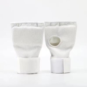 Guantes de boxeo de cuero acolchados con gel para entrenamiento de MMA, vendajes de envoltura rápida, soporte de perforación para artes marciales, equipo de protección para Fitness - Product Image 1