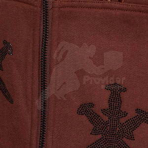 Sudaderas con capucha con diamantes de imitación mezclados de algodón superventas en línea nuevo estilo hombres sudaderas con diamantes de imitación sudaderas con capucha con diamantes de imitación bajos Moq - Product Image 6