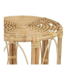 Table d'appoint haute en rotin tressé à la main, écologique, design cylindrique à cadre ouvert, finition naturelle, mobilier en gros pour hôtels et complexes hôteliers - Product Image 6