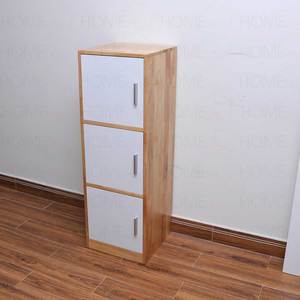 ตู้เก็บเอกสารแบบมินิมอล 3 ลิ้นชัก ขนาด 40x120x40 ซม. ทำจากไม้ยางพารา รุ่น TCN68009 แบบตั้งพื้นและเคลื่อนย้ายได้ เหมาะสำหรับเก็บเอกสารในสำนักงานหรือห้องออกกำลังกาย - Product Image 2