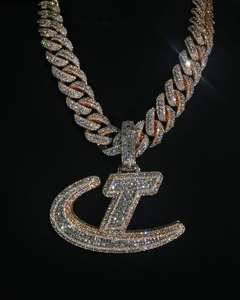 Collar con colgante de diamante Moissanite al por mayor con cadena de oro, plata o platino perfecta para compromiso de boda - Product Image 5