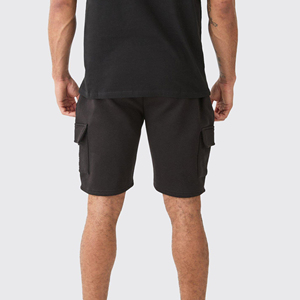 Pantalon de jogging épais 100% coton pour homme, noir, respirant, confortable, avec poches cargo latérales, style High Street - Product Image 5