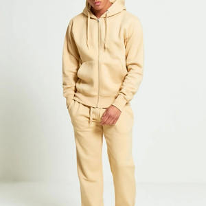 Wholesale Custom 100% Polyester Cotton Printed Technics Heavyweight <b>Zip</b>-<b>Up</b> Tracksuit Set for Men Solid Pattern Design - Product Image 2