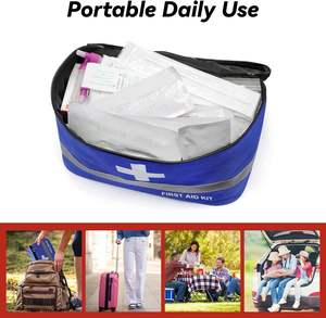 Bolsa de Primeros Auxilios Esencial, Estilo Vintage, Material de Poliéster, para el Hogar, Viajes al Aire Libre, Coche, Camping, Senderismo, Diseño Compacto de Almacenamiento - Product Image 3