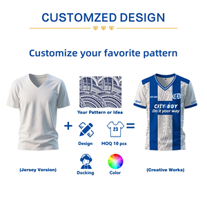 Camisetas de fútbol personalizadas, logotipo de manga corta, diseño de retazos, camisetas de equipo de fútbol de club de alta calidad, transpirables, de secado rápido - Product Image 4