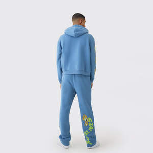 "Survêtement d'hiver respirant de couleur unie à capuche personnalisé pour hommes de grande taille" - Product Image 2