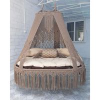 Grand fauteuil suspendu en macramé pour la maison et l'extérieur, chaise de patio suspendue, canapé en macramé pour la maison et les meubles de patio