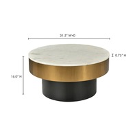 Mesa de Centro Moderna de Lujo Ecológica con Cubierta de Mármol Blanco y Vidrio, Base Negra Chapada en Oro, Mueble de Sala de Estar con Estructura Metálica
