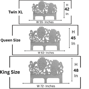 Tête de lit sculptée à la main en bois, décoration murale Mandala gris délavé, style bohème et côtier, pour la maison et les résidences de luxe - Product Image 6