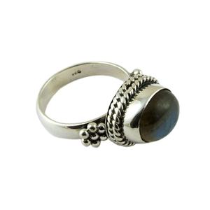 Anillo de labradorita azul para mujer, de Plata de Ley 925, Gema Natural, joyería de plata, anillos de piedras preciosas al por mayor - Product Image 1