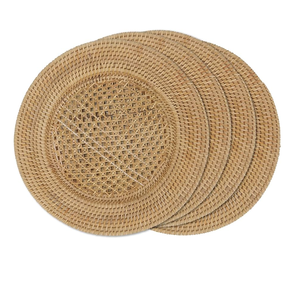 Proveedor al por mayor de placas de cargador trenzadas de ratán manteles individuales para fiesta de boda para mesa de comedor al mejor precio - Product Image 2