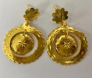 Micro Pendientes chapados en oro de 18 quilates hechos a mano, Perla de circón, plata, latón, hebra de joyería para mujeres africanas, ropa de fiesta, boda Vintage - Product Image 5