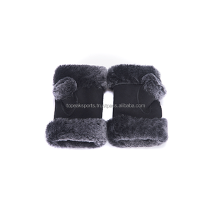 Gants chauffants en cuir suédé marron camel OEM 2026 – Confortables, style décontracté, haute qualité, pour l'extérieur et l'hiver - Product Image 3