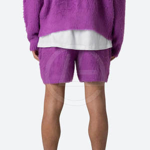 Shorts décontractés pour hommes en mohair, style designer, avec finition tactile, taille mi-haute, séchage rapide, respirant, coupe tendance - Product Image 3