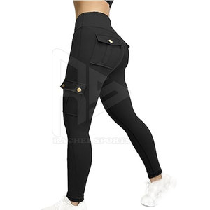 Leggings Deportivos de Cintura Media para Mujer, Sólidos, de Alta Elasticidad, Sin Costuras, Transpirables, de Spandex/Poliéster, Colores Personalizados, Logotipo OEM - Product Image 4